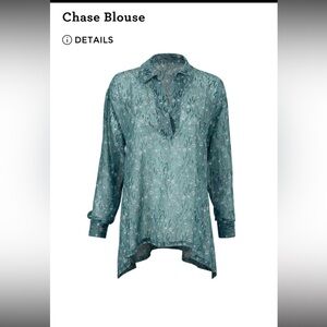 Cabi XL Chase blouse
Teal and blue tunic blouse